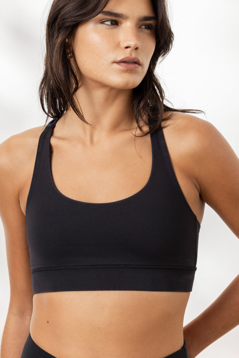 HeyNuts Formerly Hawthorn Athletic Women's Essential II Longline Medium  Impact Wirefree Sports Bra with Removable Pads : : Everything Else
